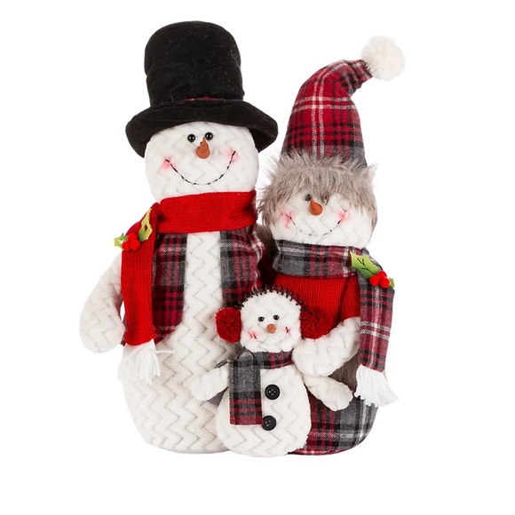 Kohl's Other - Kohls Plush Snowman Family Table Decor Mr. Mrs. Baby Winter